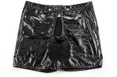 details of black Kinky Removable Open Pouch Boxers | Gay Underwear- pridevoyageshop.com - gay men’s underwear and swimwear