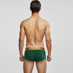 hot man in green Seobean Golden Laurel Wreath Boxers | Gay Underwear- pridevoyageshop.com - gay men’s underwear and swimwear