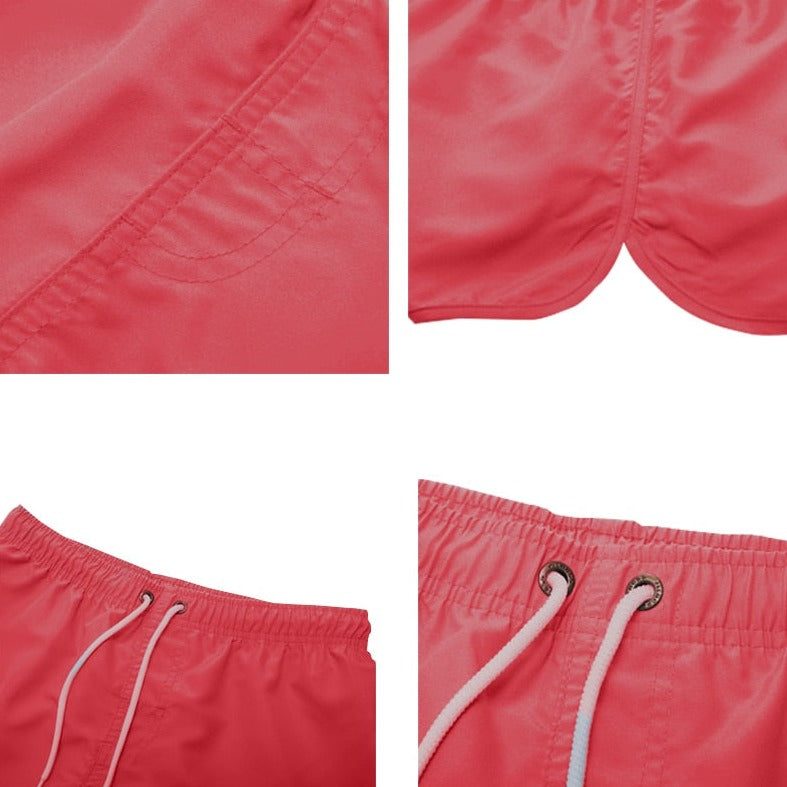 details of Gay Swimwear & Beachwear | Rainbow Lips Print Board Shorts - pridevoyageshop.com - gay men’s underwear and swimwear