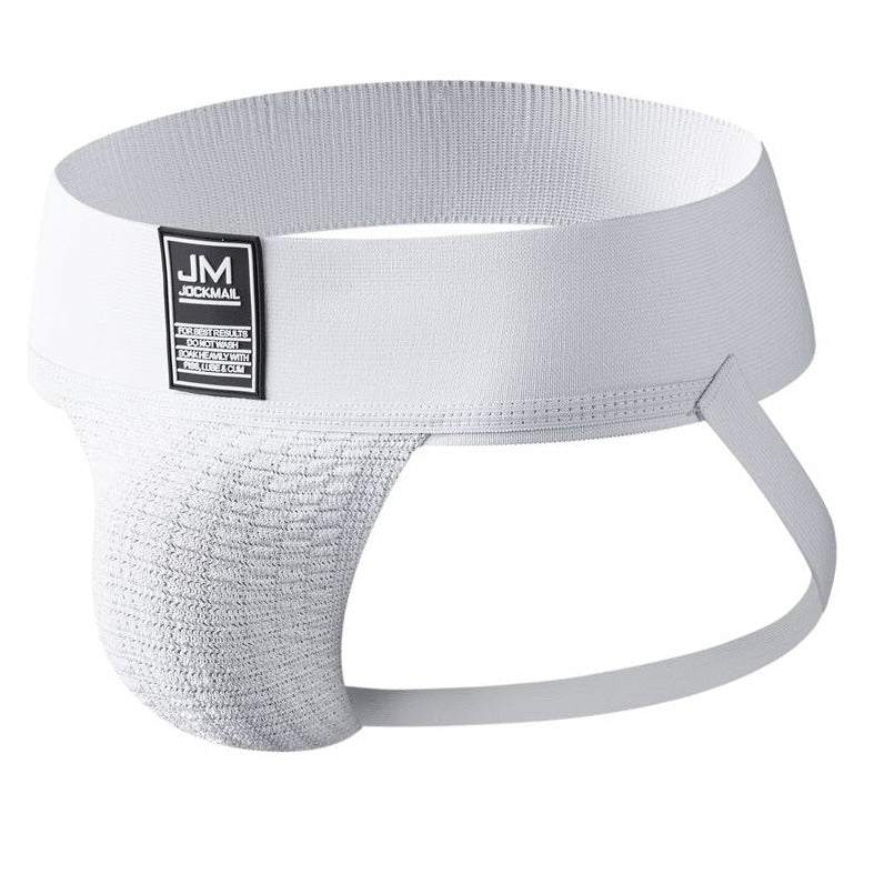 white Gay Jockstrap: Jockstrap Pouch & Gay Athletic Supporter