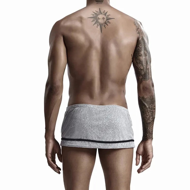 a hot gay man in gray Men's Running Shorts with Hidden Briefs - pridevoyageshop.com - gay men’s underwear and swimwear