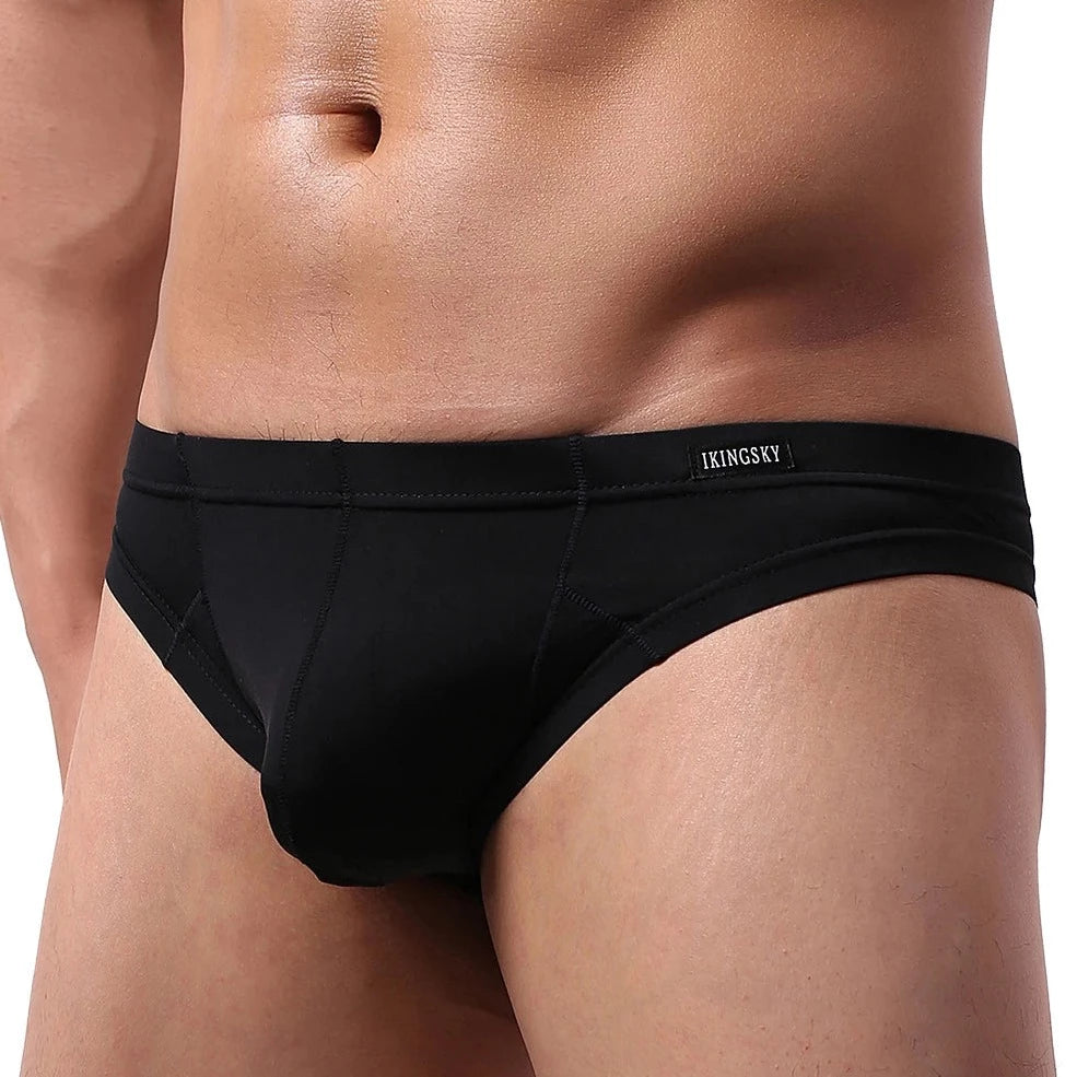 sexy gay man in black Men's Bold Skinny Buns Out Briefs 6-Pack - pridevoyageshop.com - gay men’s underwear and swimwear