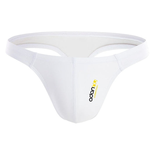 white ADANNU Classic Gay Thong | Gay Men Underwear- pridevoyageshop.com - gay men’s underwear and swimwear