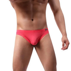 sexy gay man in Core Red Men's Bold Skinny Buns Out Briefs 6-Pack - pridevoyageshop.com - gay men’s underwear and swimwear