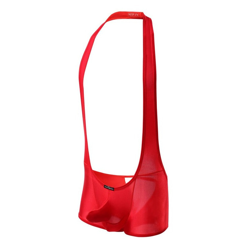 red white Gay Singlet | Men's Kinky Backless Bulge Pouch Singlets - Men's Singlets, Bodysuits, Rompers & Jumpsuits - pridevoyageshop.com