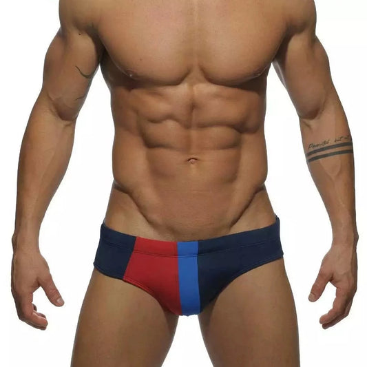 Red + Black Gay Men's Racing Swim Briefs - pridevoyageshop.com - gay men’s underwear and swimwear
