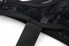 details of balck Lace Briefs with Leg Strap: Mens Lace Panties and Lace Jockstrap - pridevoyageshop.com - gay men’s underwear and swimwear