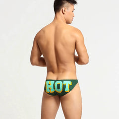 a hot gay man in army green Bottom's Hot Skinny Boxer Briefs - pridevoyageshop.com - gay men’s underwear and swimwear