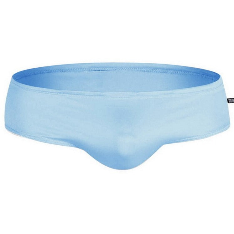 sky blue Gay Swimwear | Men's Bold Solid Swim Briefs- pridevoyageshop.com - gay men’s underwear and swimwear