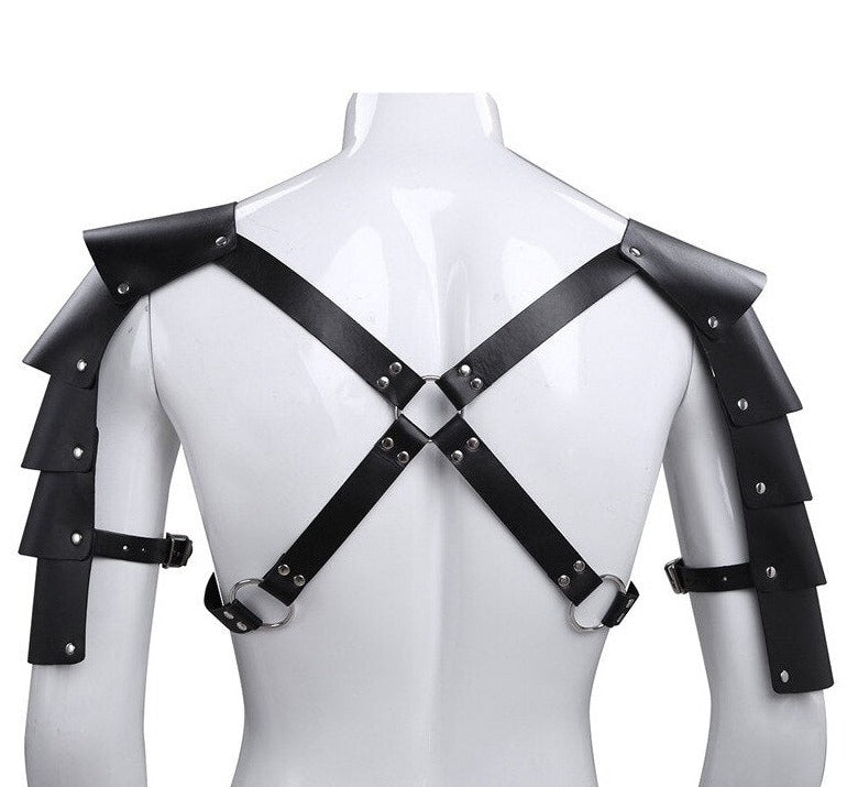 Gothic Winged Gladiator Harness | Gay Harness- pridevoyageshop.com - gay men’s harness, lingerie and fetish wear