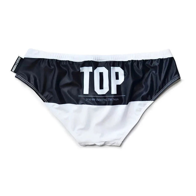 black DM Gay Men's Position Swim Briefs - pridevoyageshop.com - gay men’s underwear and swimwear