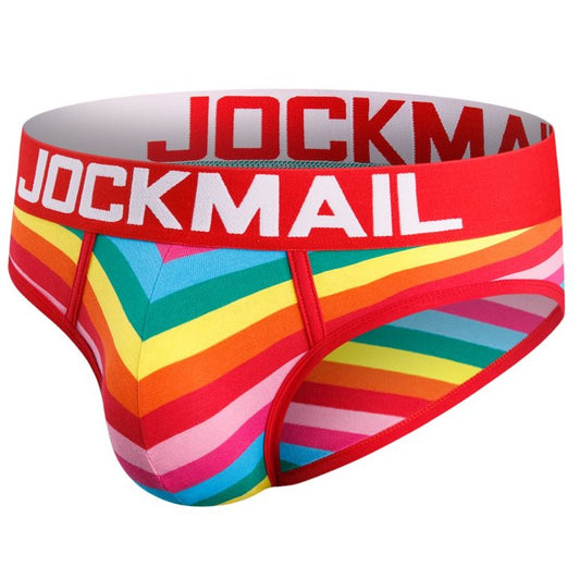 Jockmail Red Striped Men's Brief Underwear - pridevoyageshop.com - gay men’s underwear and swimwear