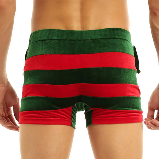 a hot gay man in Men's Santa Claus Jingle Balls Boxer Briefs for Christmas - pridevoyageshop.com - gay men’s underwear and swimwear
