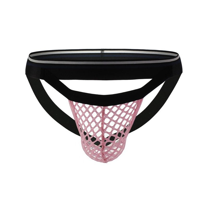 pink Gay Jockstraps: Mens Fishnet Underwear & Fishnet Jockstrap