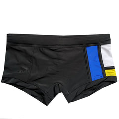 details of Gay Swimwear & Beachwear | Piet Mondrian Art Deco Swim Trunks - pridevoyageshop.com - gay men’s underwear and swimwear