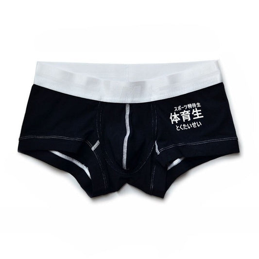 black Japanese style Low Rise Sport Boxer Briefs | Gay Underwear- pridevoyageshop.com - gay men’s underwear and swimwear