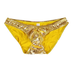 gold Male Stripper's Shiny Briefs - pridevoyageshop.com - gay men’s underwear and swimwear