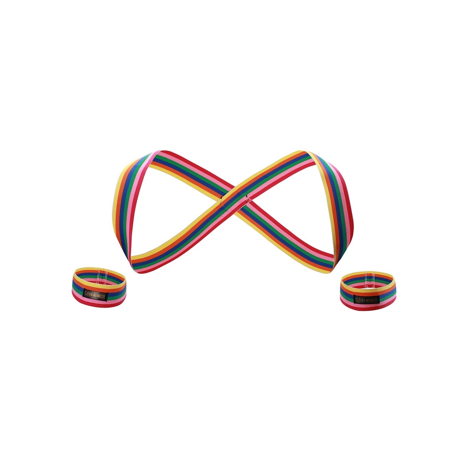 Rainbow Pride Elastic Chest Harness: Men's Sexy Clubwear and Lingerie- pridevoyageshop.com - gay men’s harness, lingerie and fetish wear