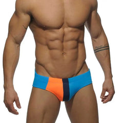 Orange + Blue Gay Men's Racing Swim Briefs - pridevoyageshop.com - gay men’s underwear and swimwear
