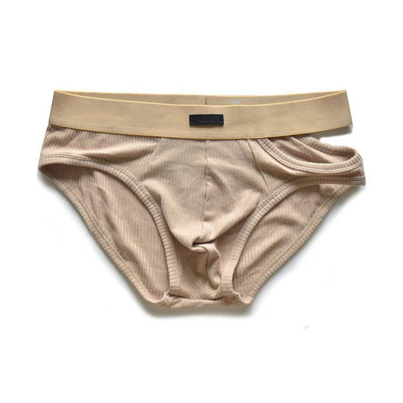 Khaki DM Men’s “Side-Slit” Cutout Brief - pridevoyageshop.com - gay men’s thongs, boxers, briefs and jockstraps