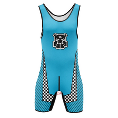 Light Blue Race Alpha Wrestling Singlet – Zipper Edition from Pridevoyageshop
