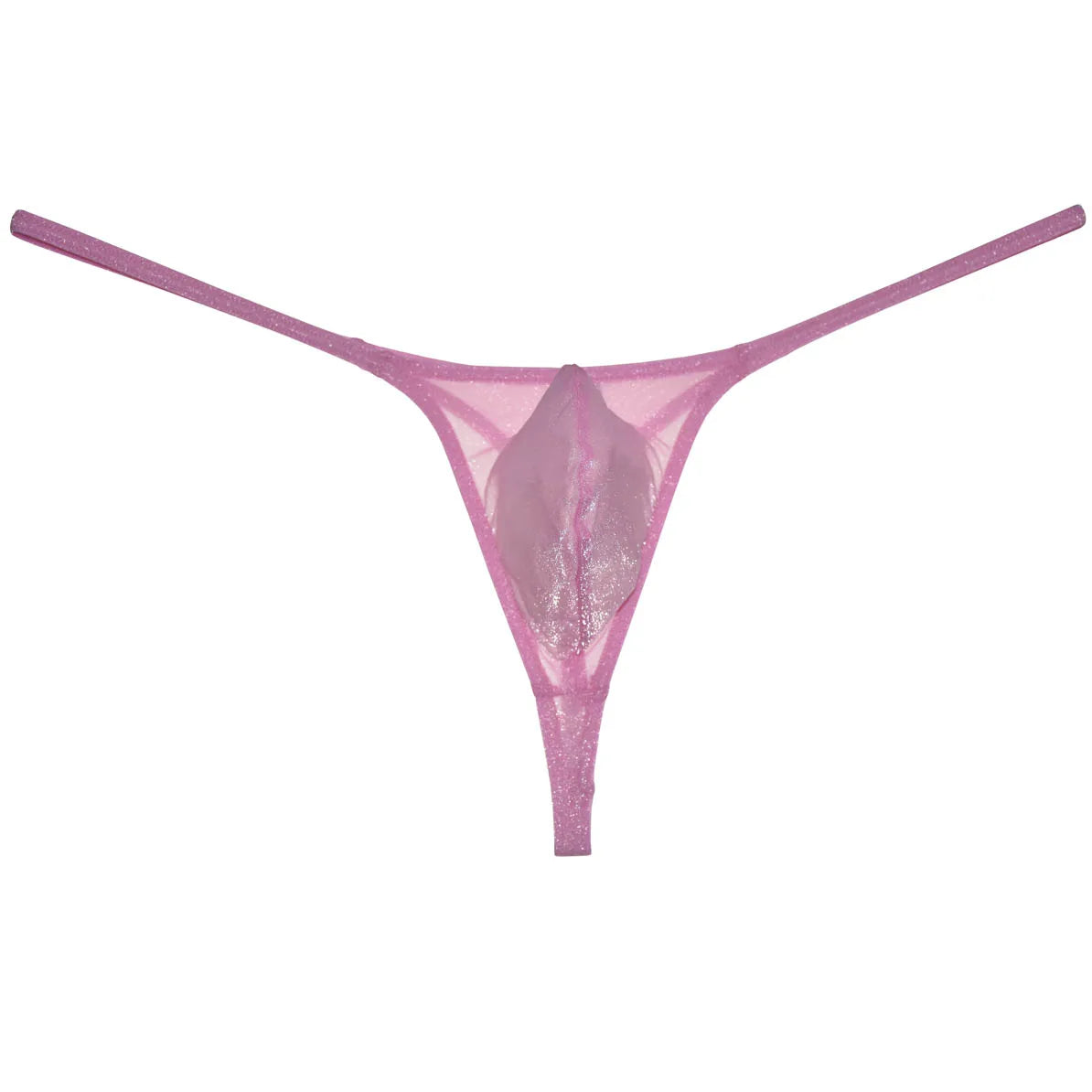 Light pink Men’s Glitter Glam Sheer Thong - pridevoyageshop.com - gay men’s thongs, boxers, briefs and jockstraps