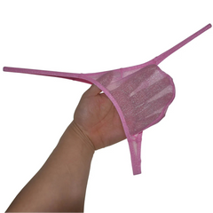 Light pink Men’s Glitter Glam Sheer Thong - pridevoyageshop.com - gay men’s thongs, boxers, briefs and jockstraps