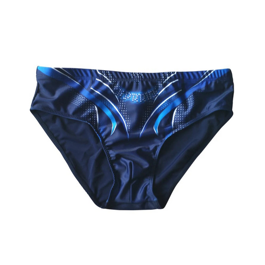 Men's Deep Blue Speed Navy Swim Briefs - pridevoyageshop.com - gay men’s sexy swim briefs, trunks, board shorts, and bikinis