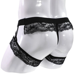 Men’s Lace Fetish Garter Thong - pridevoyageshop.com - gay men’s thongs, boxers, briefs and jockstraps