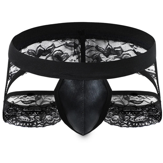 Men’s Lace Fetish Garter Thong - pridevoyageshop.com - gay men’s thongs, boxers, briefs and jockstraps