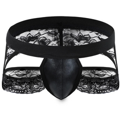 Men’s Lace Fetish Garter Thong - pridevoyageshop.com - gay men’s thongs, boxers, briefs and jockstraps