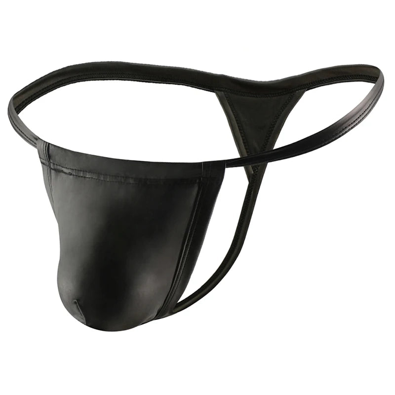 Men’s PU Leather Lust Snap Thong - pridevoyageshop.com - gay men’s thongs, boxers, briefs and jockstraps