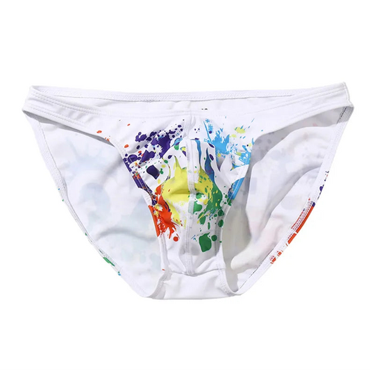 Men’s Spring Fling Rainbow Butt Pride Bikini Swim Briefs - pridevoyageshop.com - gay men’s sexy swim briefs, trunks, board shorts, and bikinis