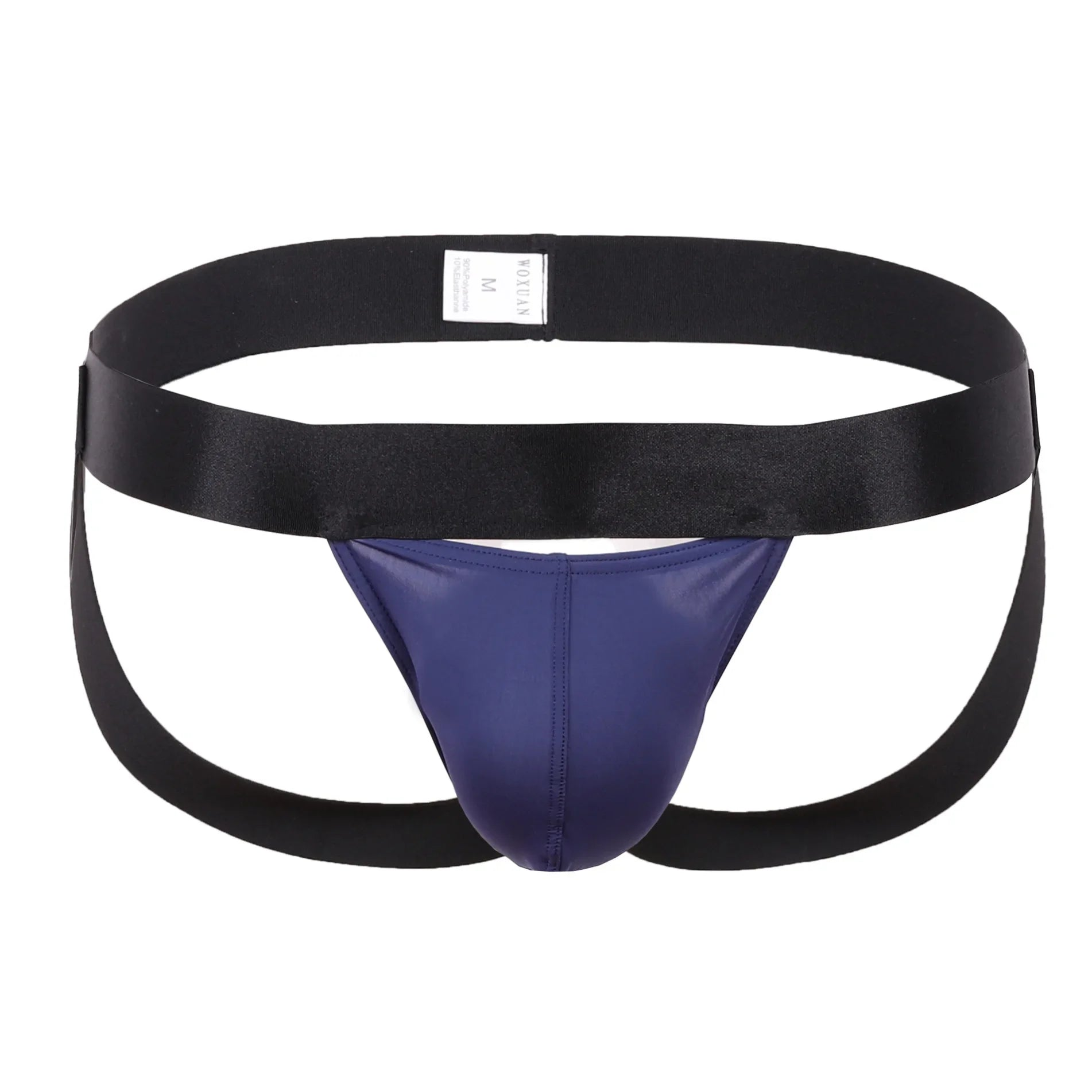 Navy blue Men’s Silky Shine Jockstrap - pridevoyageshop.com - gay men’s thongs, boxers, briefs and jockstraps