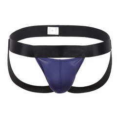Navy blue Men’s Silky Shine Jockstrap - pridevoyageshop.com - gay men’s thongs, boxers, briefs and jockstraps