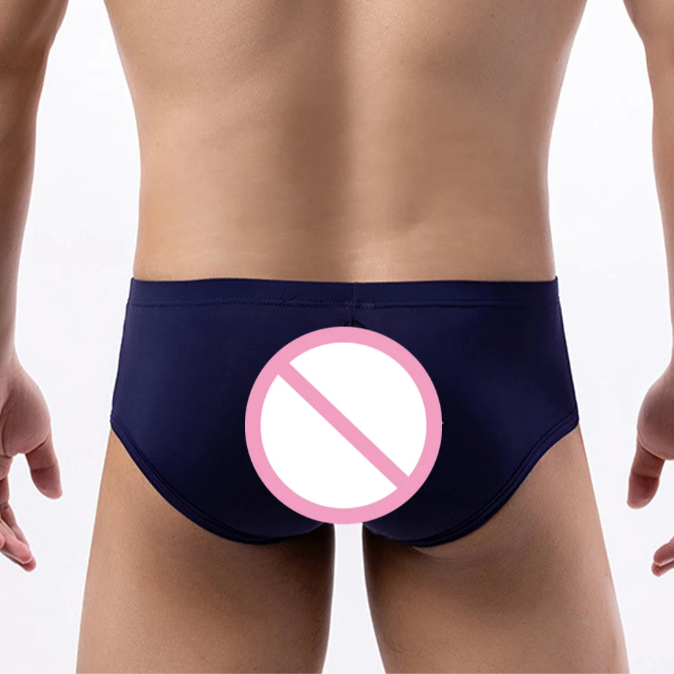 Navy man in white Wide Open Boxer Briefs – Pouch & Backless - pridevoyageshop.com - gay men’s thongs, boxers, briefs and jockstraps