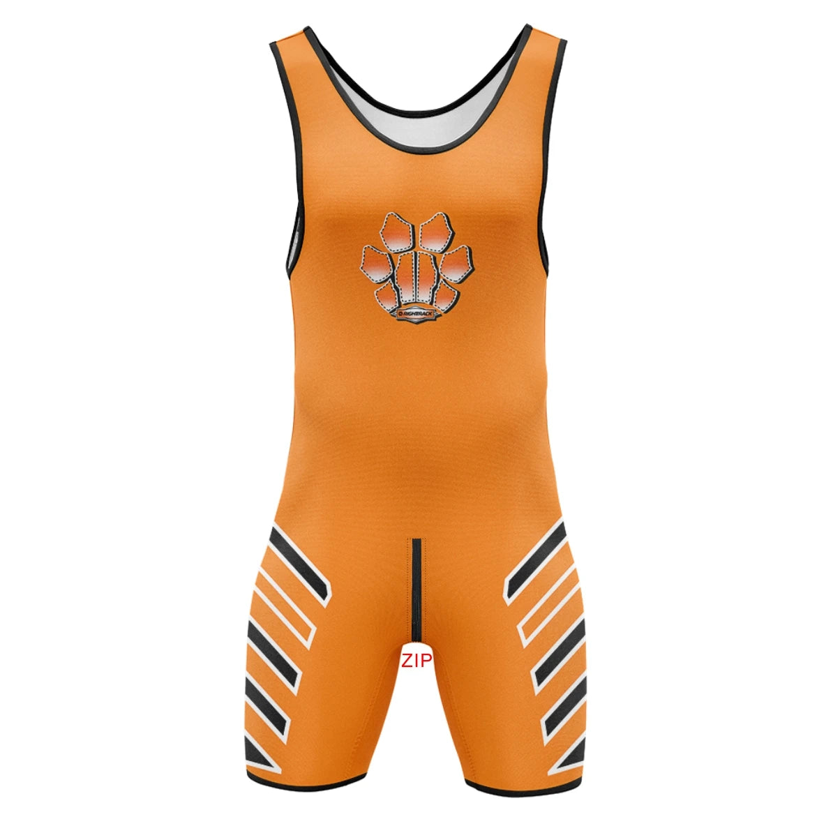 Orange Paw Puppy Play Wrestling Singlet – Zipper Edition from Pridevoyageshop