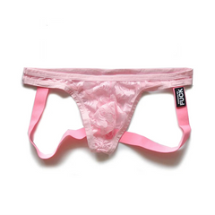 Pink DM Men’s Lace Fuck Jockstrap - pridevoyageshop.com - gay men’s thongs, boxers, briefs and jockstraps