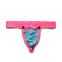 Pink Men’s D.M. Detachable Pouch Cock Ring Mesh Thong - pridevoyageshop.com - gay men’s thongs, boxers, briefs and jockstraps