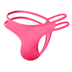 Pink Men’s Double-Strap Tease Thong - pridevoyageshop.com - gay men’s thongs, boxers, briefs and jockstraps