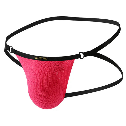 Pink Yellow Men’s Freed Crochet Jockstrap - pridevoyageshop.com - gay men’s thongs, boxers, briefs and jockstraps