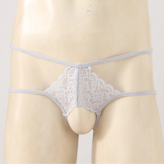 Purple Men’s Double-Strap Peek Hole Laces Jockstrap - pridevoyageshop.com - gay men’s thongs, boxers, briefs and jockstraps