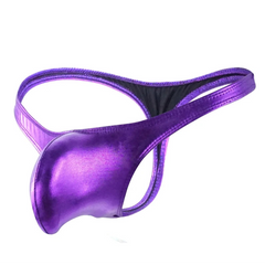 Purple Men’s Liquid Metal Bulge Lifter Thong - pridevoyageshop.com - gay men’s thongs, boxers, briefs and jockstraps