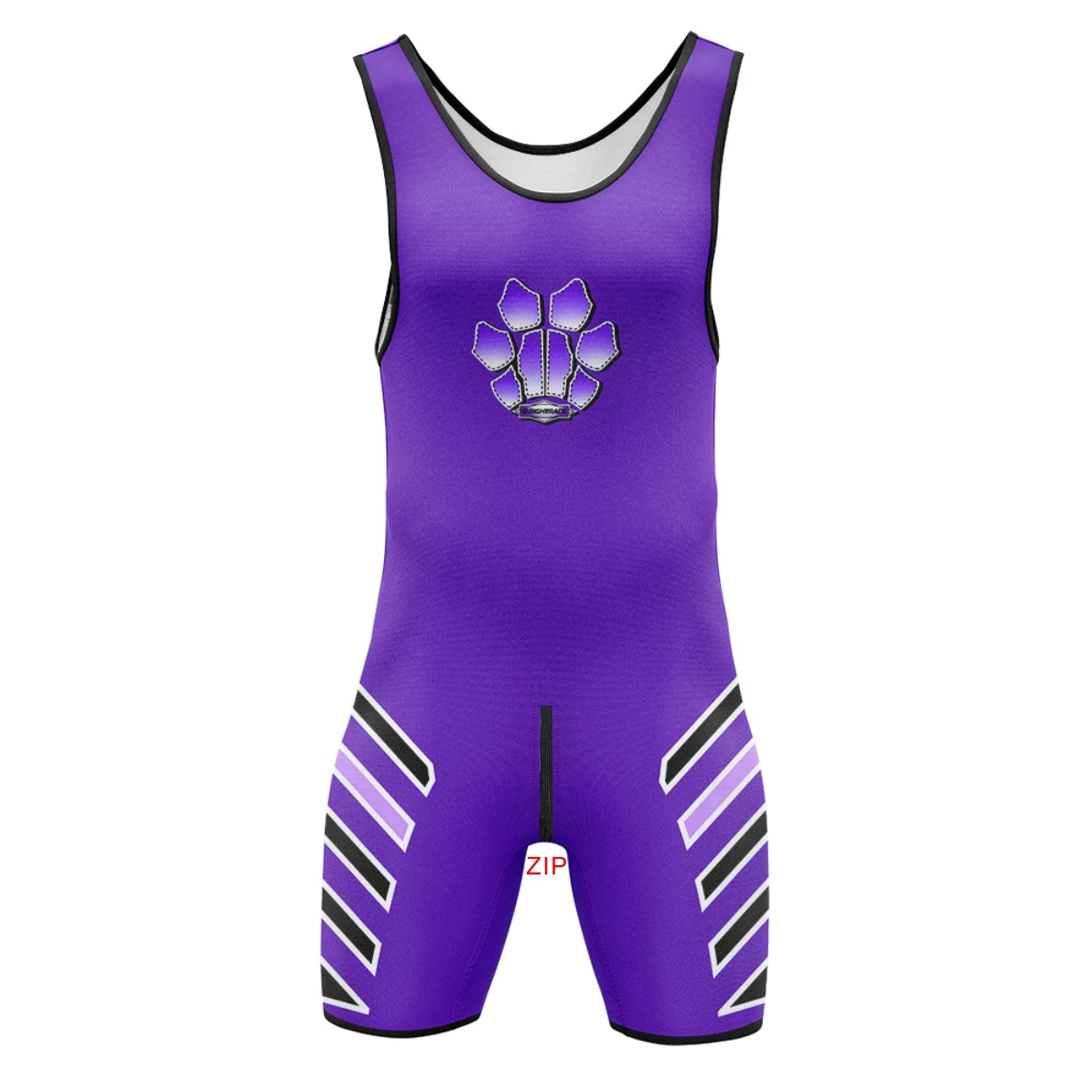 Purple Paw Puppy Play Wrestling Singlet – Zipper Edition from Pridevoyageshop