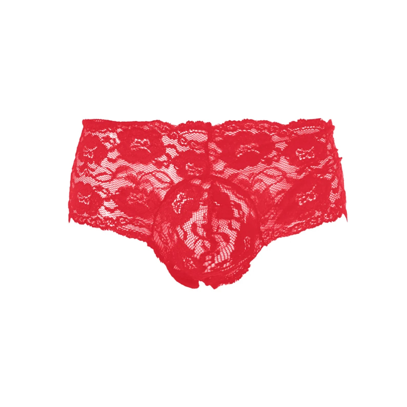 Red Men’s Lace Pouch Panty - pridevoyageshop.com - gay men’s thongs, boxers, briefs and jockstraps