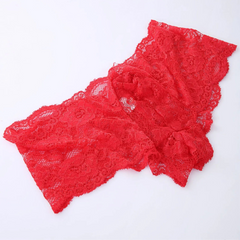 Red Men’s Lace Pouch Panty - pridevoyageshop.com - gay men’s thongs, boxers, briefs and jockstraps