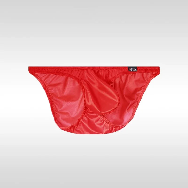 Red Men’s “Slippery Stud” Bulge Bikini Brief - pridevoyageshop.com - gay men’s thongs, boxers, briefs and jockstraps