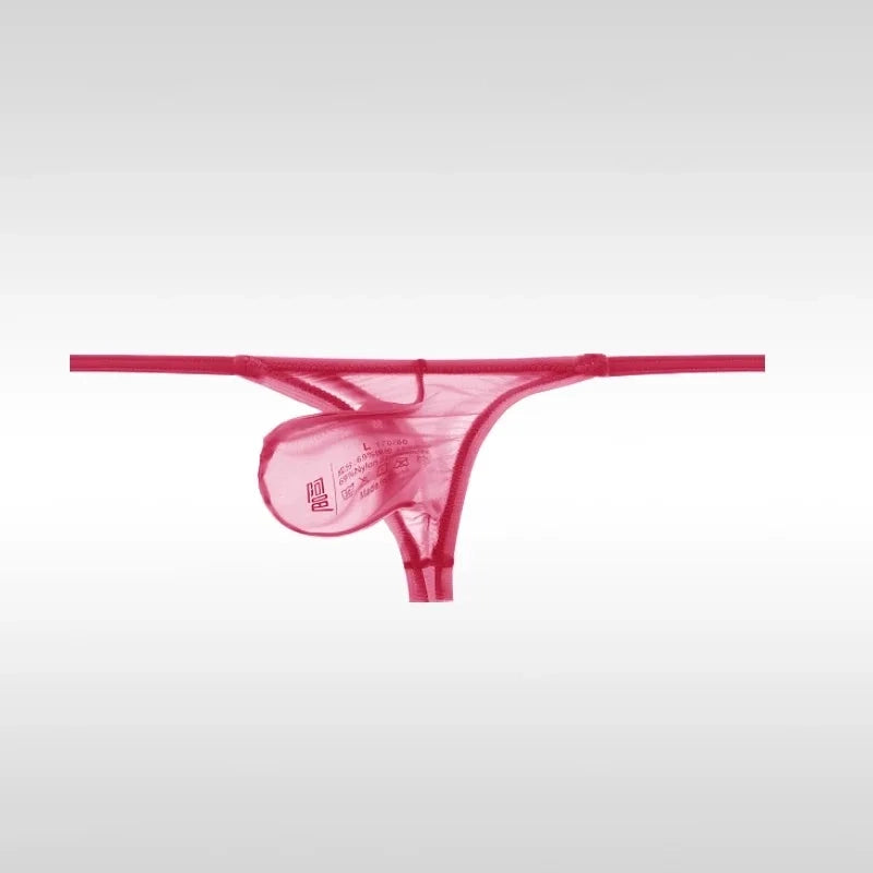 Rose red Men’s Raw & Ravishing Sheer Thong - pridevoyageshop.com - gay men’s thongs, boxers, briefs and jockstraps