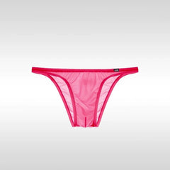 Rose red Men’s “Sheer Tease” Micro Bikini Brief - pridevoyageshop.com - gay men’s thongs, boxers, briefs and jockstraps