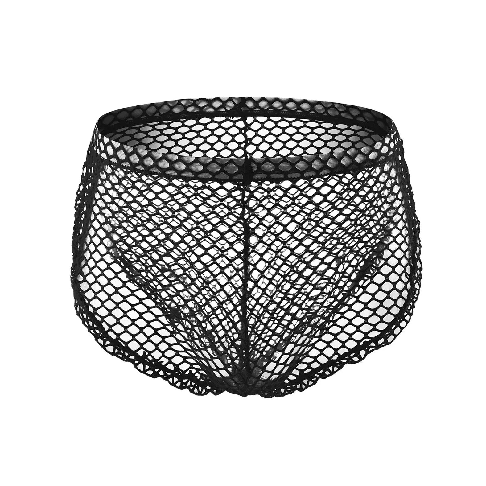 black Sexy Gay Men's Clipper Fishnet Briefs - pridevoyageshop.com - gay men’s underwear and swimwear